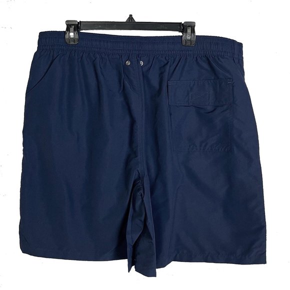 NEW Polo Ralph Lauren Bathing Suit (Swim Trunks)! XLT  Navy Blue  Pockets  Lined - Picture 2 of 4